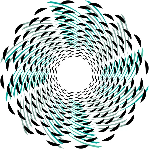 Espiral Abstracta Superpuesta Remolino Vector Giro Voluta Hélice Vértigo Coclear — Vector de stock