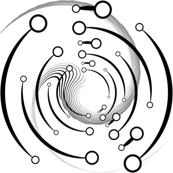 Espiral Abstracta Superpuesta Remolino Vector Giro Voluta Hélice Vértigo Coclear — Archivo Imágenes Vectoriales