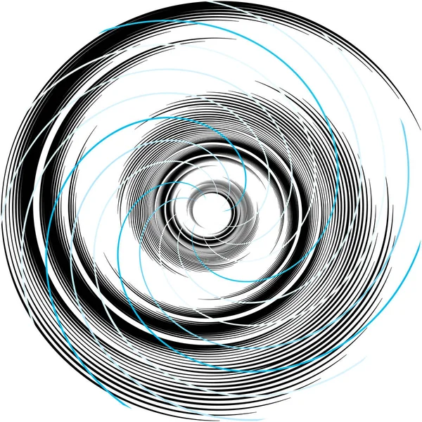 Espiral Abstracta Superpuesta Remolino Vector Giro Voluta Hélice Vértigo Coclear — Vector de stock