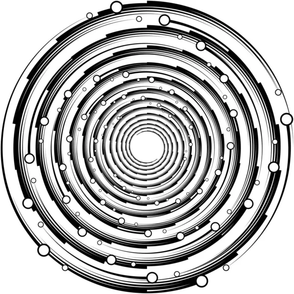 Sovrapposizione Astratta Spirale Vortice Vettore Vortice Voluta Elica Vertigini Cocleari — Vettoriale Stock