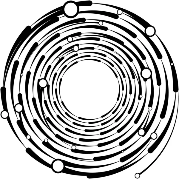 Överlagring Abstrakt Spiral Virvel Virvel Vektor Volute Helix Cochlear Vertigo — Stock vektor