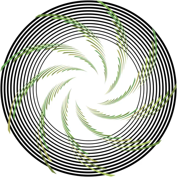 Abstracte Spiraal Draaikolk Wervelvector Voluut Helix Cochleaire Vertigo Cirkelvormig Geometrische — Stockvector