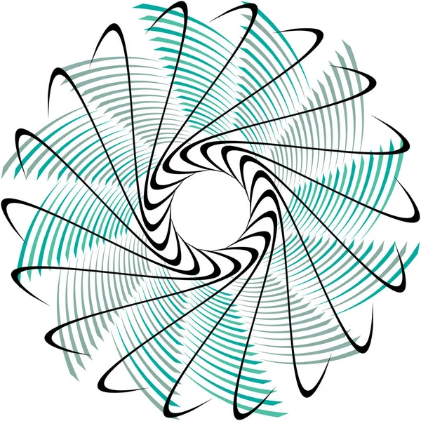 Abstracte Spiraal Draaikolk Wervelvector Voluut Helix Cochleaire Vertigo Cirkelvormig Geometrische — Stockvector