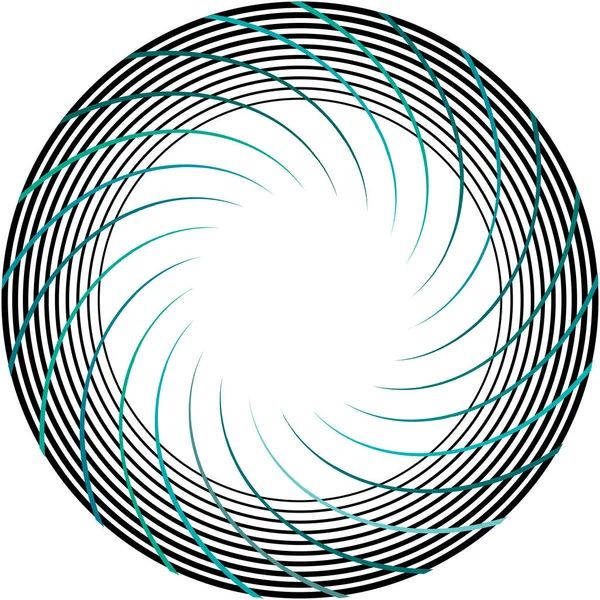 Sovrapposizione Astratta Spirale Vortice Vettore Vortice Voluta Elica Vertigini Cocleari — Vettoriale Stock