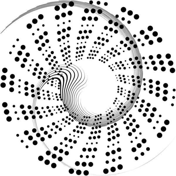 Superposition Abstraite Spirale Tourbillon Vecteur Tourbillon Volute Hélice Vertige Cochléaire — Image vectorielle