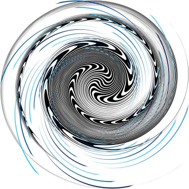 Soyut sarmal, girdap, dönme vektörü örtüşüyor. Volute, helix, koklear vertigo dairesel, geometrik çizim. Soyut çember