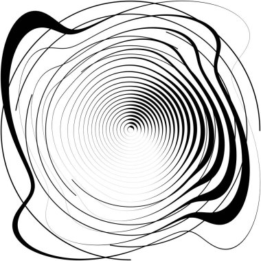 Soyut sarmal, girdap, dönme vektörü örtüşüyor. Volute, helix, koklear vertigo dairesel, geometrik çizim. Soyut çember