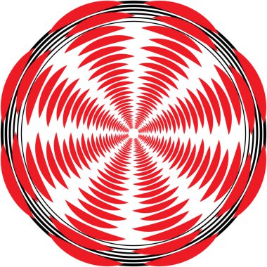 Soyut sarmal, girdap, dönme vektörü örtüşüyor. Volute, helix, koklear vertigo dairesel, geometrik çizim. Soyut çember