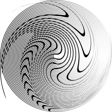 Soyut sarmal, girdap, dönme vektörü örtüşüyor. Volute, helix, koklear vertigo dairesel, geometrik çizim. Soyut çember