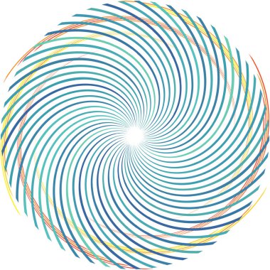 Soyut sarmal, girdap, dönme vektörü örtüşüyor. Volute, helix, koklear vertigo dairesel, geometrik çizim. Soyut çember