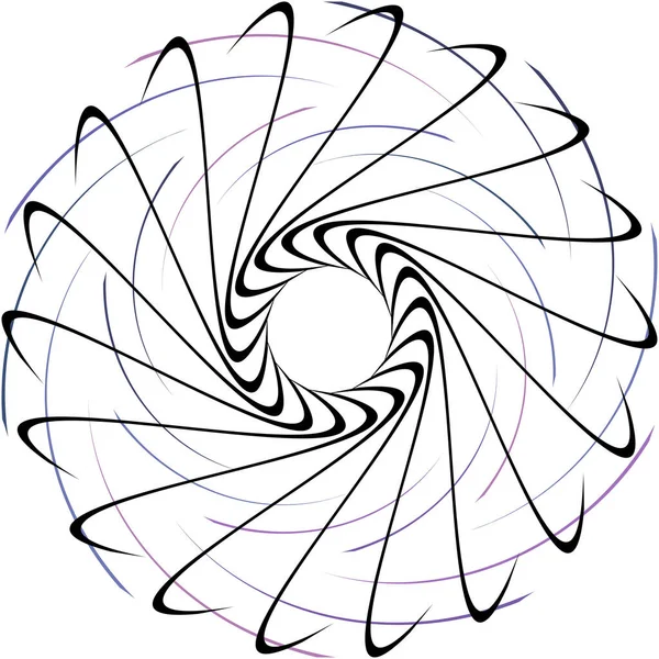 Superposition Abstraite Spirale Tourbillon Vecteur Tourbillon Volute Hélice Vertige Cochléaire — Image vectorielle