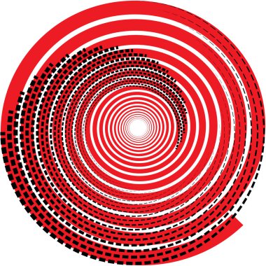 Soyut sarmal, girdap, dönme vektörü örtüşüyor. Volute, helix, koklear vertigo dairesel, geometrik çizim. Soyut çember