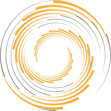 Soyut sarmal, girdap, dönme vektörü örtüşüyor. Volute, helix, koklear vertigo dairesel, geometrik çizim. Soyut çember