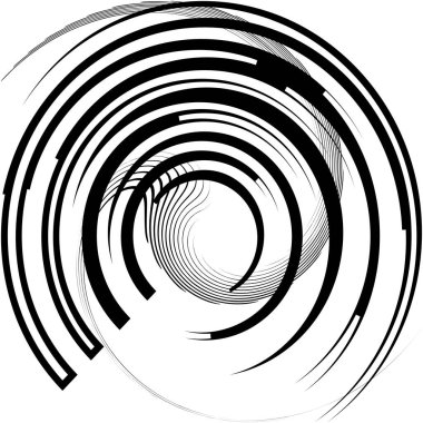 Soyut sarmal, girdap, dönme vektörü örtüşüyor. Volute, helix, koklear vertigo dairesel, geometrik çizim. Soyut çember