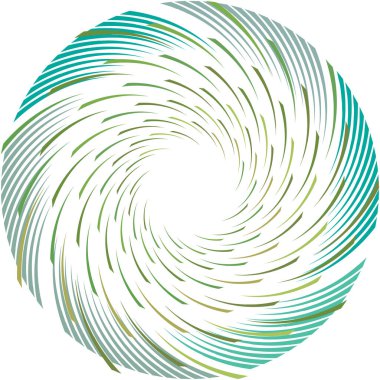 Soyut sarmal, girdap, dönme vektörü örtüşüyor. Volute, helix, koklear vertigo dairesel, geometrik çizim. Soyut çember