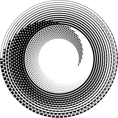 Soyut sarmal, girdap, dönme vektörü örtüşüyor. Volute, helix, koklear vertigo dairesel, geometrik çizim. Soyut çember