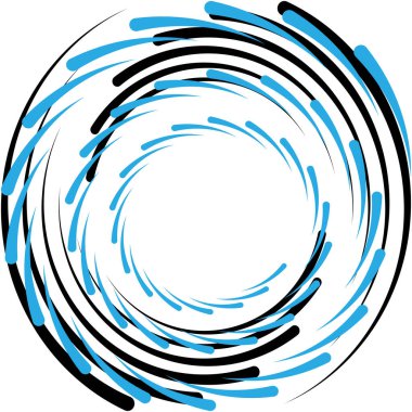 Soyut sarmal, girdap, dönme vektörü örtüşüyor. Volute, helix, koklear vertigo dairesel, geometrik çizim. Soyut çember