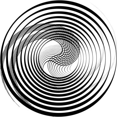 Soyut sarmal, girdap, dönme vektörü örtüşüyor. Volute, helix, koklear vertigo dairesel, geometrik çizim. Soyut çember