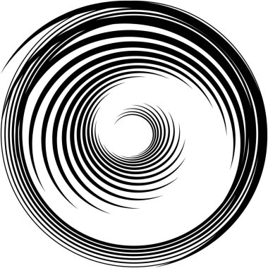 Soyut sarmal, girdap, dönme vektörü örtüşüyor. Volute, helix, koklear vertigo dairesel, geometrik çizim. Soyut çember