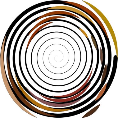 Soyut sarmal, girdap, dönme vektörü örtüşüyor. Volute, helix, koklear vertigo dairesel, geometrik çizim. Soyut çember