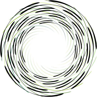 Soyut sarmal, girdap, dönme vektörü örtüşüyor. Volute, helix, koklear vertigo dairesel, geometrik çizim. Soyut çember