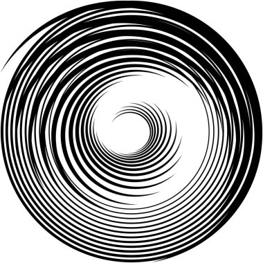 Soyut sarmal, girdap, dönme vektörü örtüşüyor. Volute, helix, koklear vertigo dairesel, geometrik çizim. Soyut çember