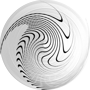 Soyut sarmal, girdap, dönme vektörü örtüşüyor. Volute, helix, koklear vertigo dairesel, geometrik çizim. Soyut çember