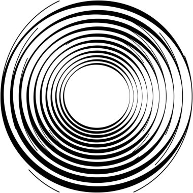Soyut sarmal, girdap, dönme vektörü örtüşüyor. Volute, helix, koklear vertigo dairesel, geometrik çizim. Soyut çember