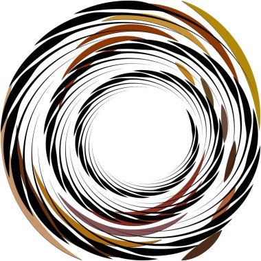 Soyut sarmal, girdap, dönme vektörü örtüşüyor. Volute, helix, koklear vertigo dairesel, geometrik çizim. Soyut çember