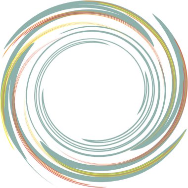 Soyut sarmal, girdap, dönme vektörü örtüşüyor. Volute, helix, koklear vertigo dairesel, geometrik çizim. Soyut çember