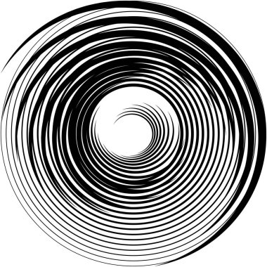 Soyut sarmal, girdap, dönme vektörü örtüşüyor. Volute, helix, koklear vertigo dairesel, geometrik çizim. Soyut çember