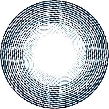 Soyut sarmal, girdap, dönme vektörü örtüşüyor. Volute, helix, koklear vertigo dairesel, geometrik çizim. Soyut çember