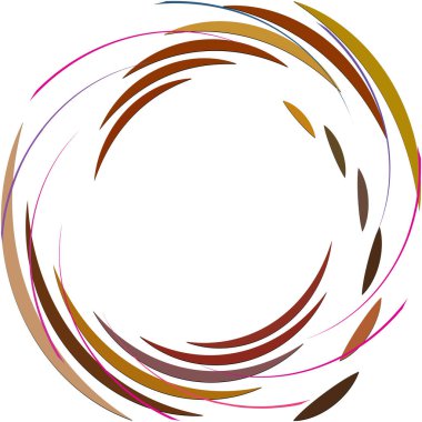 Soyut sarmal, girdap, dönme vektörü örtüşüyor. Volute, helix, koklear vertigo dairesel, geometrik çizim. Soyut çember