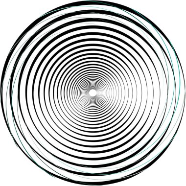 Soyut sarmal, girdap, dönme vektörü örtüşüyor. Volute, helix, koklear vertigo dairesel, geometrik çizim. Soyut çember