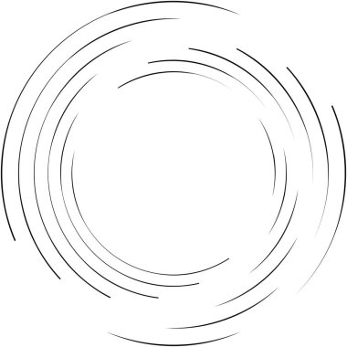 Soyut sarmal, girdap, dönme vektörü örtüşüyor. Volute, helix, koklear vertigo dairesel, geometrik çizim. Soyut çember