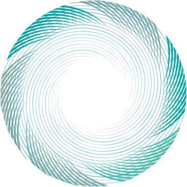 Soyut sarmal, girdap, dönme vektörü örtüşüyor. Volute, helix, koklear vertigo dairesel, geometrik çizim. Soyut çember