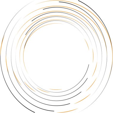 Soyut sarmal, girdap, dönme vektörü örtüşüyor. Volute, helix, koklear vertigo dairesel, geometrik çizim. Soyut çember