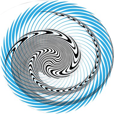 Soyut sarmal, girdap, dönme vektörü örtüşüyor. Volute, helix, koklear vertigo dairesel, geometrik çizim. Soyut çember