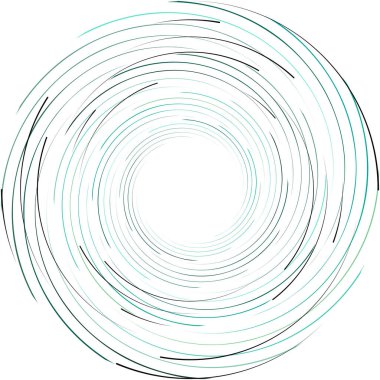 Soyut sarmal, girdap, dönme vektörü örtüşüyor. Volute, helix, koklear vertigo dairesel, geometrik çizim. Soyut çember