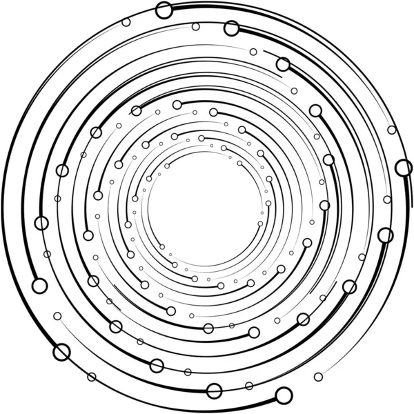 Absztrakt Spirál Örvény Forgó Vektor Volute Helix Cochlearis Vertigo Körkörös — Stock Vector