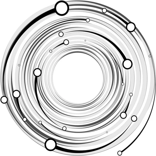 Sovrapposizione Astratta Spirale Vortice Vettore Vortice Voluta Elica Vertigini Cocleari — Vettoriale Stock