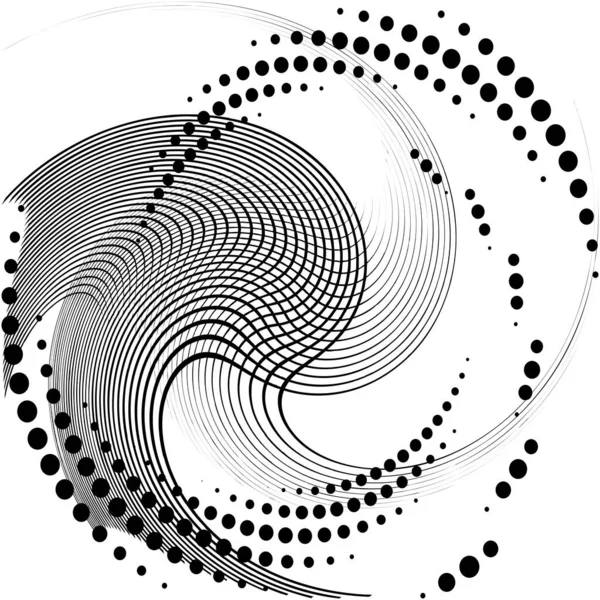 Abstracte Spiraal Draaikolk Wervelvector Voluut Helix Cochleaire Vertigo Cirkelvormig Geometrische — Stockvector