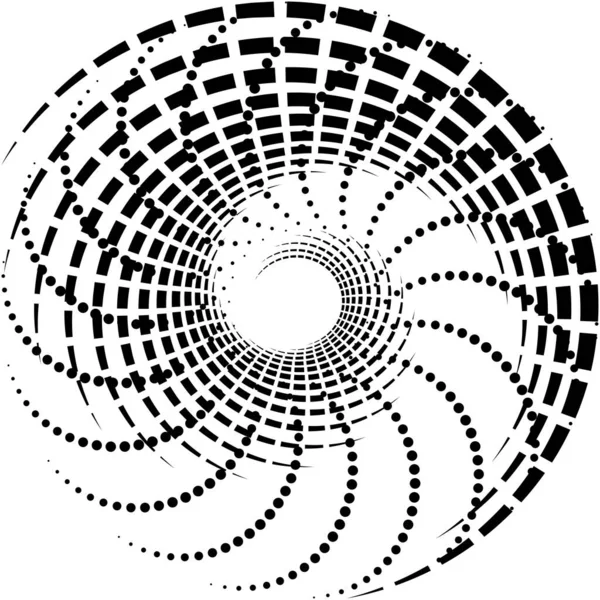 Sovrapposizione Astratta Spirale Vortice Vettore Vortice Voluta Elica Vertigini Cocleari — Vettoriale Stock