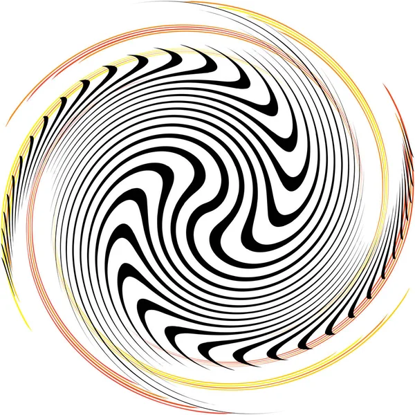 Abstracte Spiraal Draaikolk Wervelvector Voluut Helix Cochleaire Vertigo Cirkelvormig Geometrische — Stockvector