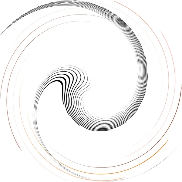 Sovrapposizione Astratta Spirale Vortice Vettore Vortice Voluta Elica Vertigini Cocleari — Vettoriale Stock