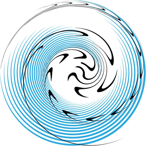 Soyut Sarmal Girdap Dönme Vektörü Örtüşüyor Volute Helix Koklear Vertigo — Stok Vektör