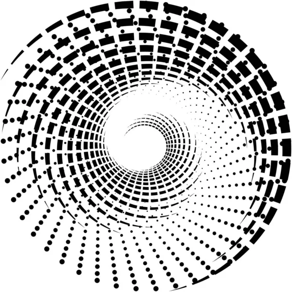Soyut Sarmal Girdap Dönme Vektörü Örtüşüyor Volute Helix Koklear Vertigo — Stok Vektör