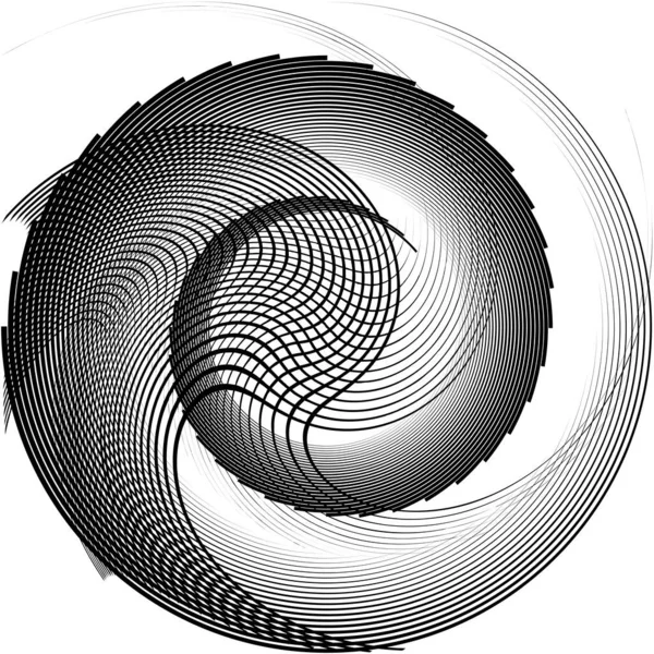 Sovrapposizione Astratta Spirale Vortice Vettore Vortice Voluta Elica Vertigini Cocleari — Vettoriale Stock