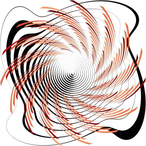 Överlagring Abstrakt Spiral Virvel Virvel Vektor Volute Helix Cochlear Vertigo — Stock vektor