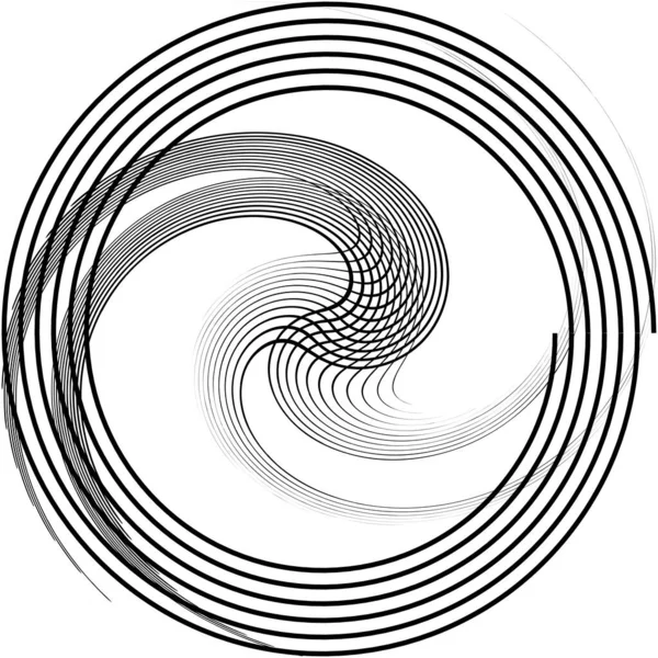 Abstracte Spiraal Draaikolk Wervelvector Voluut Helix Cochleaire Vertigo Cirkelvormig Geometrische — Stockvector